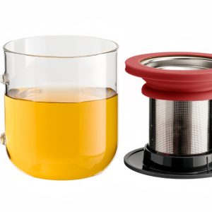 ming cup 11.8fl oz with infuser red