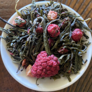 sencha strawberry rhubarb dry leaves