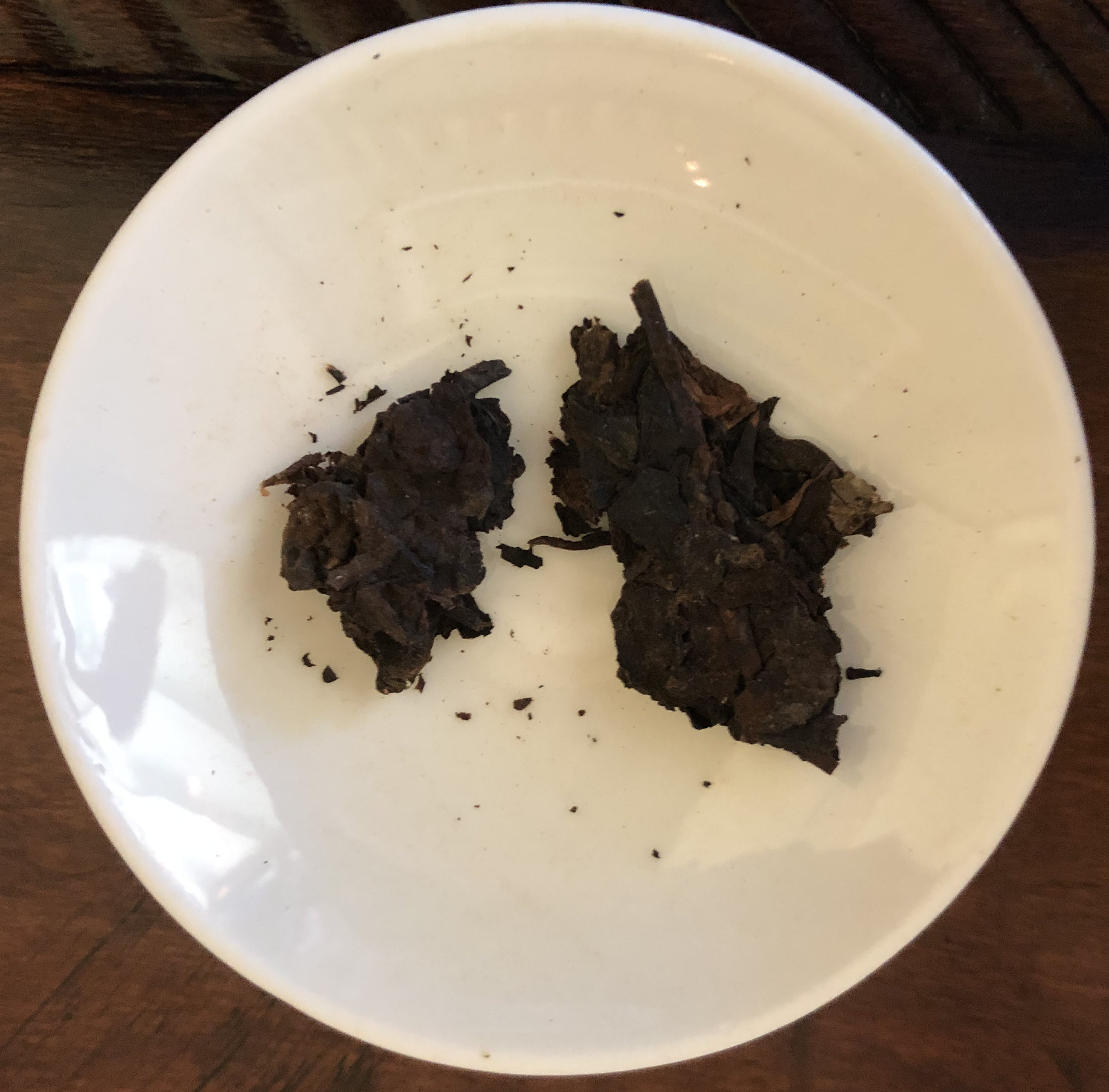 Piece of pu-erh cake