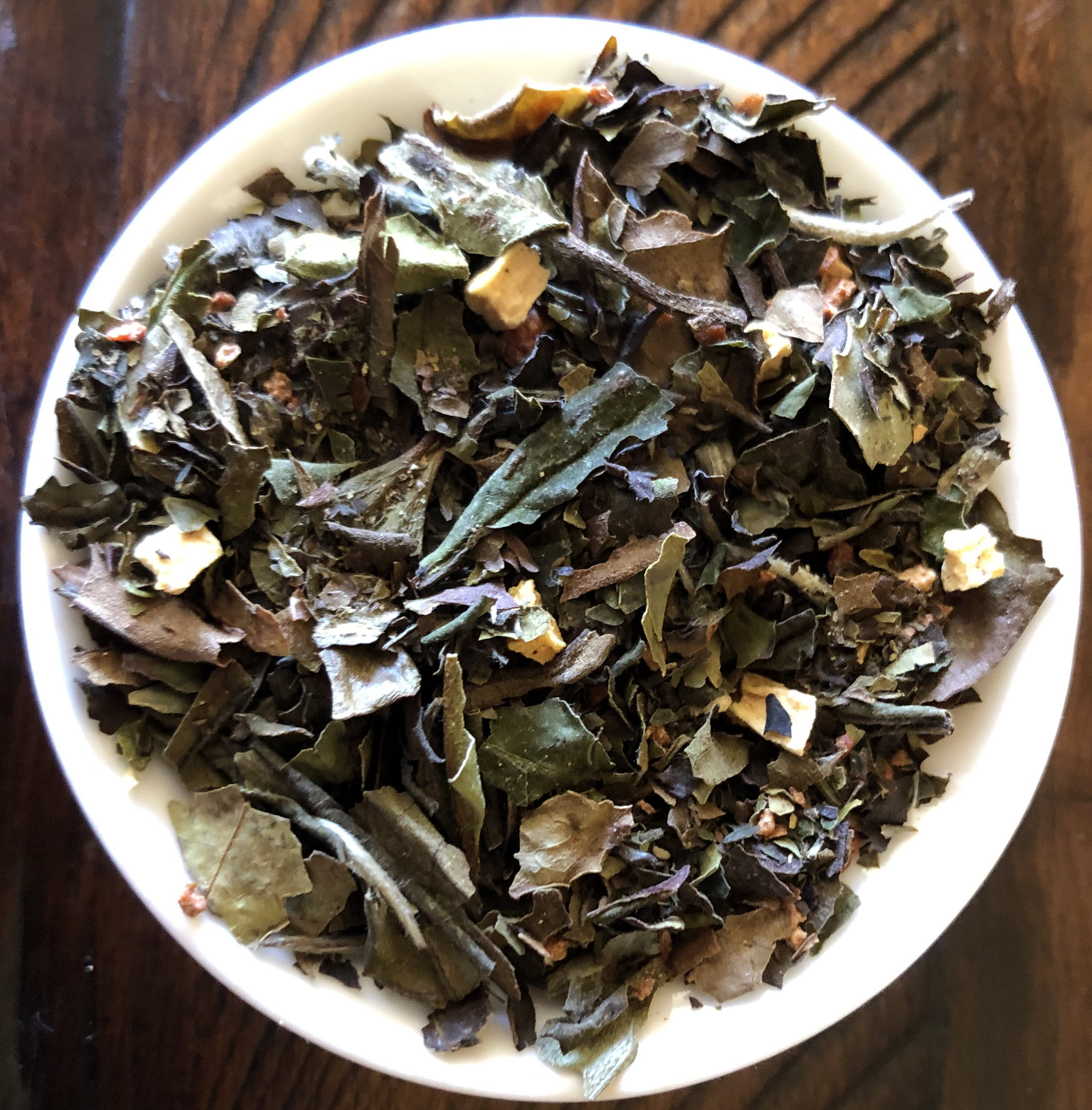 White Peach Dry Leaves
